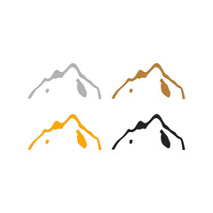 SIMPLE MOUNTAINS ICONS SIGN SYMBOL LOGO VECTOR
