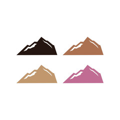 SIMPLE MOUNTAINS ICONS SIGN SYMBOL LOGO VECTOR
