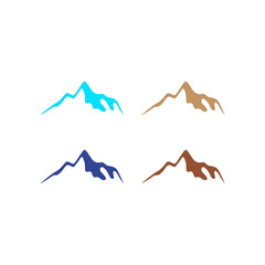 SIMPLE MOUNTAINS ICONS SIGN SYMBOL LOGO VECTOR
