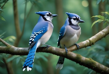 blue jay perched on a branch