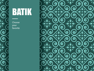 ethnic batik vector indonesian pattern fashion seamless vintage textile abstract flat culture art