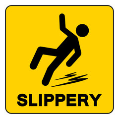 Slippery Symbol Sign,Vector Illustration, Isolate On White Background Label. EPS10