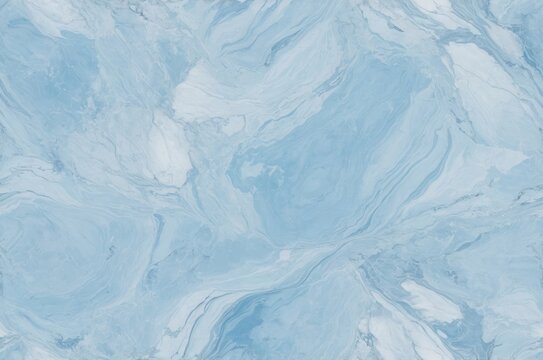 Abstract pattern of swirling blue and white marble texture background