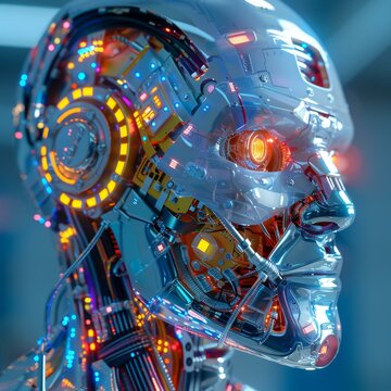 Futuristic Robotic Head