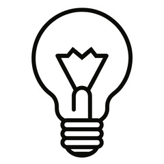 Obraz premium Minimalist Light Bulb Icon Illustration