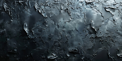 Fototapeta premium A rugged and textured black wall background with gold accents, ideal for adding a bold and sophisticated touch to your design projects.