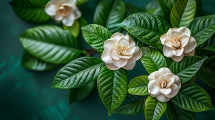 Close-up of Pink Flowers on Tea Leaves