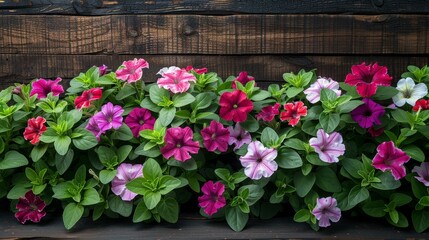 Fototapeta premium Vibrant Garden of Multi-Colored Pansies | Flower Plant Collection