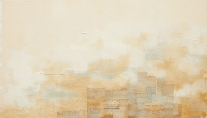 Naklejka premium Old Newspaper Remnants on Wall Background, Stock Illustration