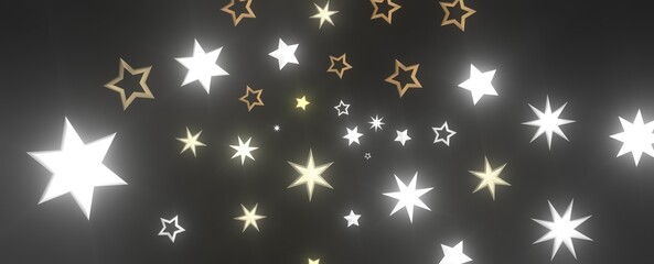 A Shower of Golden Stars: Captivating 3D Illustration Takes You to a Celestial Realm