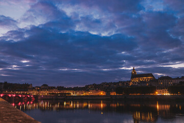 Twilight hues over the loire valley