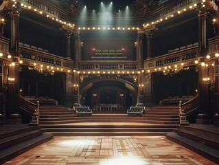 Obraz premium lighting, tribune, and stage Generative AI