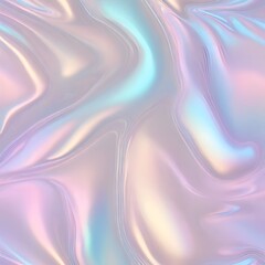 Holographic Abstract liquid background. Holo pastel poster. Pink-Blue art