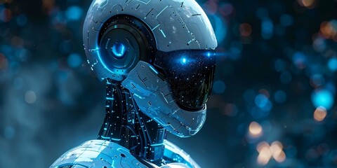 Futuristic Robot with AI Capabilities