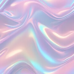 Holographic Abstract liquid background. Holo pastel poster. Pink-Blue art