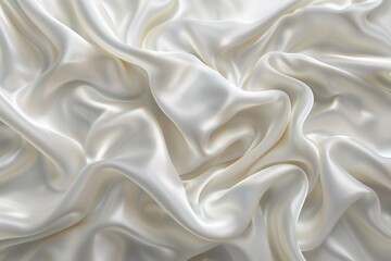Fototapeta premium Soft white fabric texture background for elegant design.