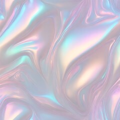 Holographic Abstract liquid background. Holo pastel poster. Pink-Blue art
