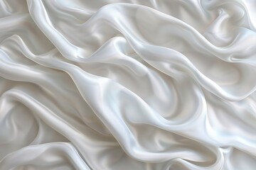 Fototapeta premium Soft white fabric texture background for elegant design.