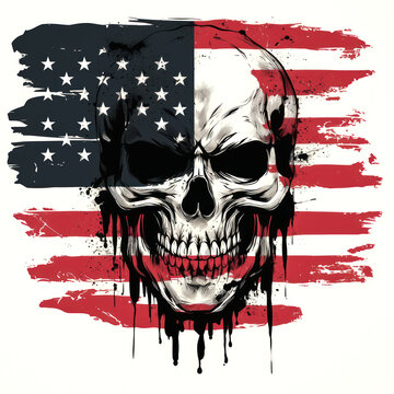 vector art skull style harley davidson isolate on white background