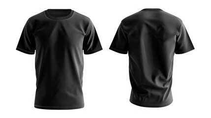 T shirt template isolated on white background with clipping path