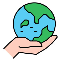 save world line filled icon