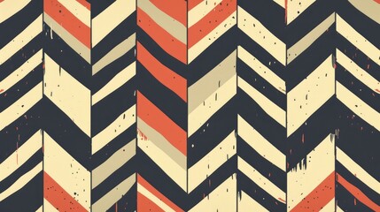 Obraz premium Pattern of continuous horizontal arrows with stripes