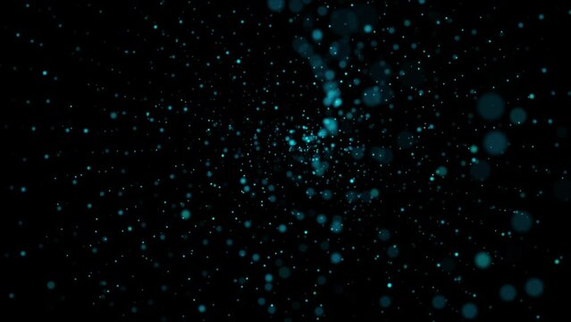 Futuristic blue trapcode form. 4k Abstract blue motion background. data transfer particle effect. a sea of glowing neon particles pulse across the screen.