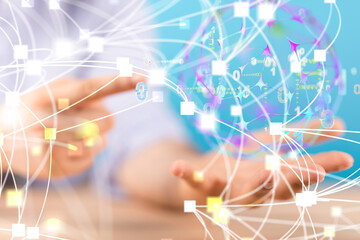 Naklejka premium - neural network exposure digital