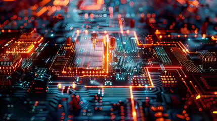 Quantum computer architecture abstract tech background 3D illustration futuristic technologies global communication network  advanced tech design