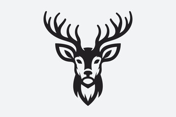 Deer Face Vector Silhouette Vector Graphic