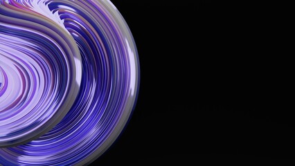 Abstract 3d rendering of twisted lines illustration background. Modern futuristic 3d render background