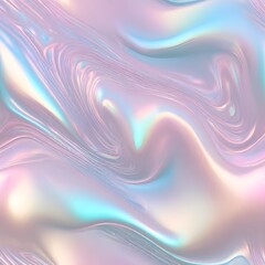 Holographic Abstract liquid background. Holo pastel poster. Pink-Blue art