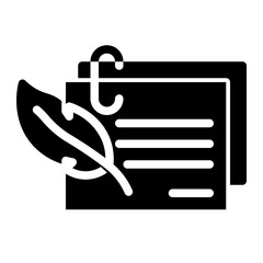 some poetry notes glyph icon