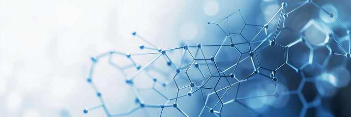 Obraz premium Abstract network structure connecting lines and dots representing global connections