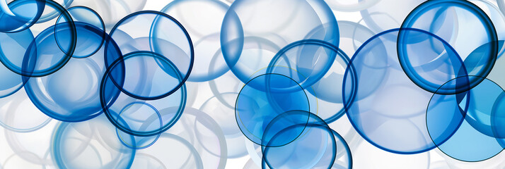 Blue bubbles floating creating abstract background design