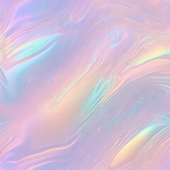 Holographic Abstract liquid background. Holo pastel poster. Pink-Blue art