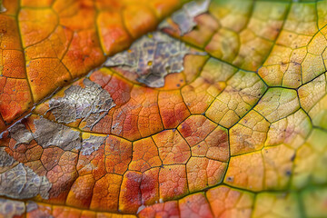 Fototapeta premium Generative ai on theme of beautiful texture leaf from tree for design natural abstract background