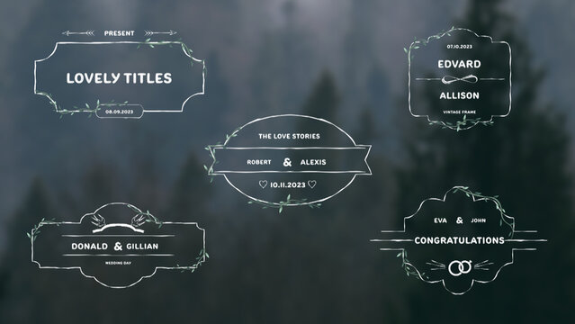 Amazing Wedding Titles	
