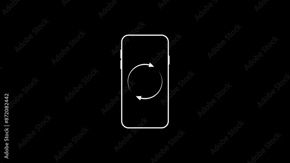 Poster animation of rotate your phone to landscape 90 rotation for better experience. turn your smartphone 