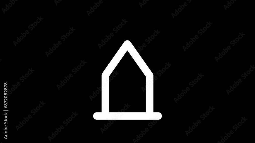 Poster house animated icon. 4k animated icon to improve your project and explainer video