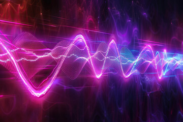 Beautiful texture surface neon wave, design natural abstract background