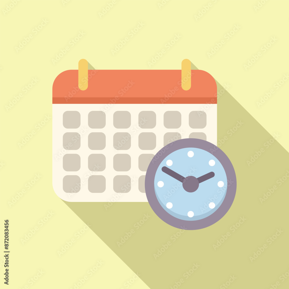 Poster clock is showing the time remaining on a calendar schedule