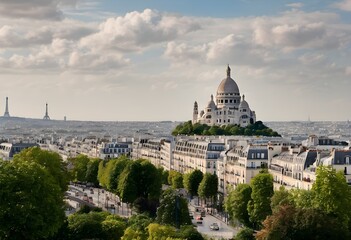 A view of the Sacre Coeur in Paris