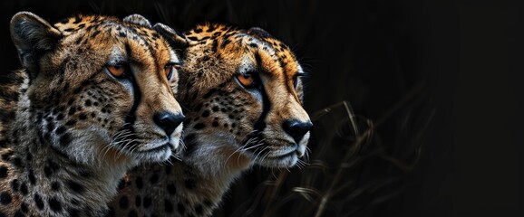 Obraz premium Cheetahs Staring,High Resolution, Ultra HD