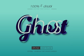 Gost text effect modern style