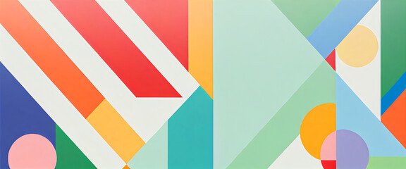 Obraz premium illustrazione con elementi geometrici a tema astratto contemporaneo