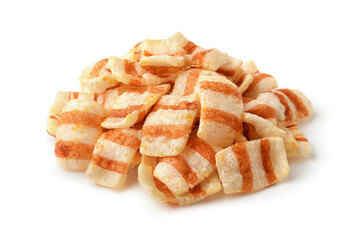 Heap of smoked bacon flavored chips