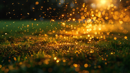 sunset in the forest