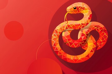 Obraz premium 2025 Chinese New Year, year of the Snake. Chinese zodiac