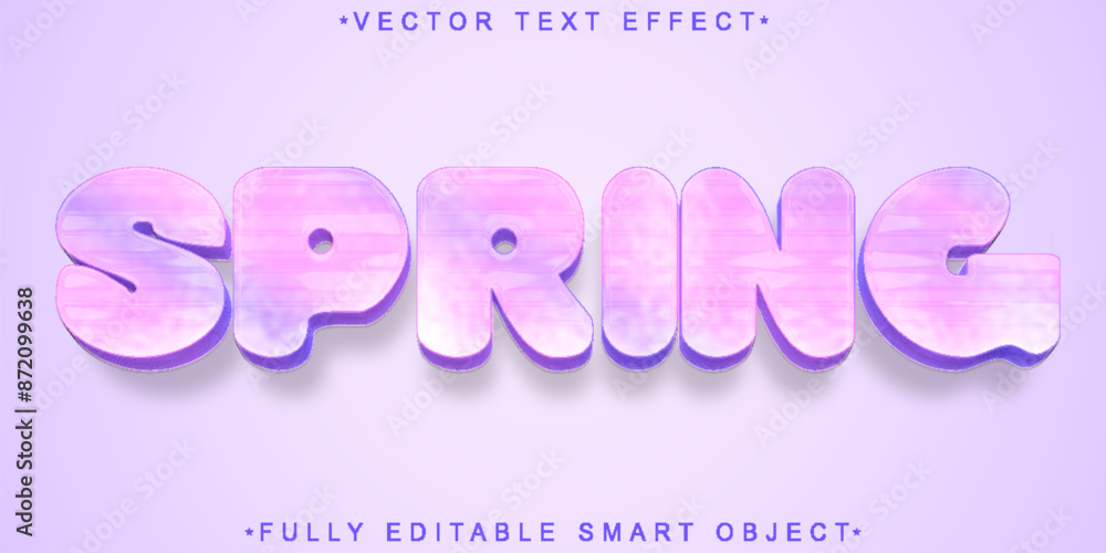 Aufkleber soft colorful spring vector fully editable smart object text effect